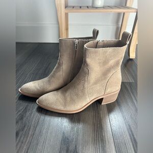 Dolce Vita Tan Suede Ankle Boots